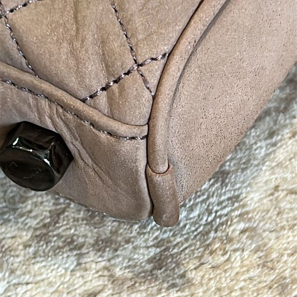 Rebecca Minkoff Quilted Tan suede Crossbody Bag - Picture 7 of 11